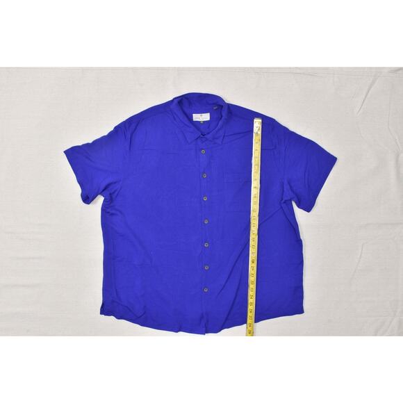 Oak Hill Men's Button Down Size 1XL Big and Tall Rayon Polyester Blend - Picture 3 of 8